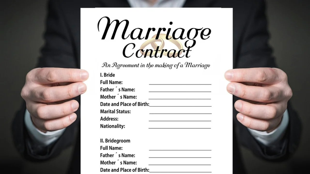 Certidão de casamento emitida pelo Registro Civil