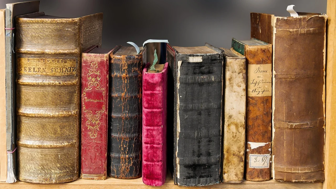 Livros e cadernos organizados para uma pesquisa acadêmica